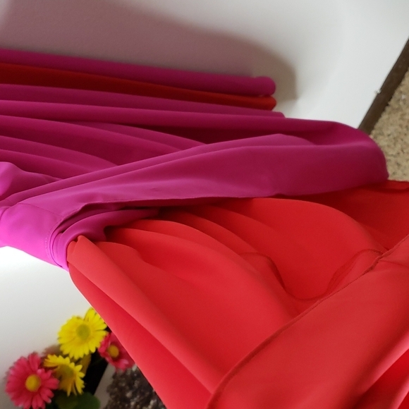 NEW Alex Marie Kensley Criss Cross Halter Gown Fuchsia Pink Goddess Castlecore - Picture 8 of 16